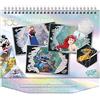 Totum Disney Scratch 300255 - Libro da colorare con stencil e adesivi glitterati con Anna & ELSA, Topolino, Simba, UVM. Activity Book per casa e in viaggio, multicolore, M