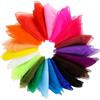 OOTSR 20 panni da giocoliere, 70 x 70 cm, panni colorati, per l'asilo, per lo spettacolo dei bambini e gli adulti, accessori decorativi, salviettine da ballo, giocoleria, sensoriale, circo