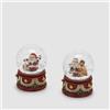 EDG Enzo De Gasperi Sfera Acqua Babbo Natale Blaze Ass. H 9,5 Cm D 7 Cm 1 Pz Rosso Oro