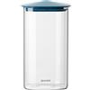 GUZZINI Barattolo Rettangolare Fresh & Style 1.300 Ml Vetro Tappo Blu