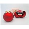 BONTURI CASA HOME DECORATION Sfera Natale Scrigno Rosa Singola Red