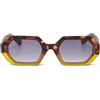OKKIA Occhiale da Sole Premontato Esagonale Mod. Andrea Havana Yellow