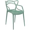 Kartell Masters, Set 2 sedie, Impilabile, Verde salvia