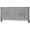 Maul MAULconnecto Uplight, divisorio da tavolo acustico con striscia luminosa a LED, 120 x 50 cm, separatore di ambienti per ufficio e scrivania, separatore di ambienti con lampada e base a pinza