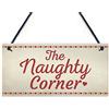 RED OCEAN Naughty Corner - Targa da appendere per porta a casa, regalo divertente per bambini