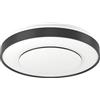 Eglo Lampada da soffitto LED smart connect.z Monteriggioni-Z, ZigBee + Matter, controllo app e vocale Alexa, luce calda-fredda, RGB, dimmerabile, nero-bianco, Ø 38,4 cm