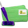 Turbo Microfiber mocio lavapavimenti, Spray mop Pavimenti con Un flacone Spray Riutilizzabile e 4 tamponi di Ricambio, mop Piatto per casa e Cucina