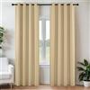 Joydeco Set di 2 tende oscuranti lunghe 183 cm, a isolamento termico, 2 pezzi, oscuranti, con occhielli, per finestre di camera da letto e soggiorno (larghezza 107 cm x lunghezza 183 cm, beige)
