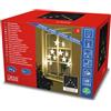 Konstsmide 1243-103 / Tenda di luci LED con 7 stelle / 35 diodi bianco caldi / 24V trasformatore da esterno/cavo trasparente