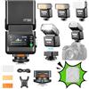 Godox iT32 TTL Flash con Trigger Wireless X5-S per Sony Fotocamera, 2.4GHz HSS 1/8000s Flash, Riflettore e Diffusore, Compatibile con Sony ZV-E10 a7IV a9III a6400 a6500 a6700 a7III a7CII ZV-E10 II