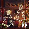 JOKILY Decorazione per finestra di Natale illuminata a batteria, illuminazione natalizia per finestre, stella di Natale LED, decorazione natalizia, stella natalizia per finestre, decorazione natalizia per