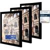 CABBEL set di 3 cornici 30x40 cm in legno MDF con vetro acrilico infrangibile, ideale per poster, ritratti in nero