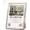 3-B Cornice MEGA - Bianco Vintage (Rustico con venature del legno visibili) - 21 x 29,7 cm (A4) - Cornice in legno, cornice per foto, cornice per documenti con vetro acrilico