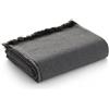GAMUSI Fodera divano 2 posti Multiuso, Copriletto per letto 90/105 cm, Jarapa Foulard copriletto, Plaid divano in cotone Liscio - 180x280 cm, Nero
