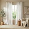 PONY DANCE Tende Camera da Letto Moderne Decorazione Voile Curtains con Fettuccia per Interni Tende Bianche Semitrasparenti per Salotto 2 Pezzi 140x220 CM