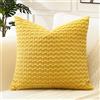 Artscope Federe Cuscini in Velluto a Coste per Divano 60x60cm Copricuscini di Bolla Geometrico Decorativa per Salotto Moderno Cuscino per Camera da Letto, Giallo
