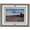 Smiling Art Cornice per 2 Foto in Legno con Vetro, Doppia Cornice Girevole, Vetro (2 x 10 x 15 cm, grigio)