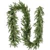FairyTrees Ghirlanda Natalizia Verde Slim 270 cm in PE Stampato 100% | Ghirlanda per Scala, Porta, Arco, corrimano | Decorazioni Natalizie Eleganti, Festone Natalizio per Scale, Ramo Verde Realistico