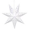 Capaneus Stelle di Carta da Appendere, Stelle di Carta a 7 Punte 45cm Ø Bianco, Decorazione Natale Stella di Carta, Stella Pieghevole Natale per Decorazione Albero Natale, Matrimoni, Compleanni, Finestra