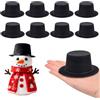 YUSHWENPTY Kit Pupazzo di Neve, Accessori per Pupazzo di Neve Fai -da -Te, 8 Pezzi Cappello Natale Mini, Cappello Miniatura per DIY, Artigianato Natale (C)