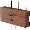 HFGHGDF Scatola Router Wifi, Porta Router da Parete, Scatola Nascondi Cavi da Parete in Legno Lattina Nascondere Perfettamente il Router e Mettere in Ordine i Suoi Cavi(Brown)