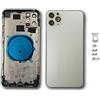Smartex® Scocca Posteriore in Vetro, Telaio Back Frame Compatibile con iPhone 11 PRO Max | Senza Logo, Senza COMPONENTI PREINSTALLATI (Bianco)
