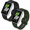 Xisair 2 Cinturini in Silicone Compatibili con Samsung Fit3 Bracciale di Ricambio Traspirante, Morbido e Confortevole, Cinturino Sportivo Compatibile con Samsung Galaxy Fit 3 per Uomini e Donne