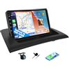 SIXWIN 4+128G Android 13 Autoradio con CarPlay/Android/Mirror Link per BMW X3 E83 (2004-2012), 9 HD TouchScreen Schermo Navigatore WiFi RDS FM USB Bluetooth+AHD Retrocamera