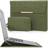 HYZUO 13 Pollici Borsa Custodia PC Portatile con Stand per MacBook Air 13 M5 A3449 M4 M3 M2 M1 2026-2018, 13 MacBook Neo 2026, MacBook Pro 13 M2 M1, 13 iPad Pro/Air, Surface Pro, Verde Oliva
