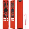 CTRLBETTER Custodia Telecomando in Silicone Compatibile Con TCL RC833A FMB1/FMB3, RC833A FMB4/FMB5 TV Telecomando Copertura Protettiva Antiurto Con un Cordino(Rosso)