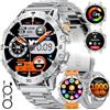 LIGE 1000mAh Batteria Smartwatch Uomo Militare, 1.7'' Orologio Smart Watch con Chiamata Bluetooth, 100+ Modalità Sportive, Torcia LED Orologio Fitness, 24H Cardiofrequenzimetro Sonno, IP68 per Android iOS