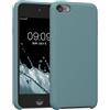 kwmobile Back-cover compatibile con Apple iPod Touch 6G / 7G (6a e 7a generazione) Back Cover Soft Case gommata in morbido silicone TPU - antique stone