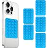 BWOOOWE 5 Pezzi Ventosa per Telefono in Silicone Supporto Antiscivolo per Cellulare Ventosa Auto Compatibile con Custodie iPhone e Android Supporto Hands Free per Selfie e Video(Azzurro)