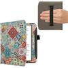 kwmobile Flip Cover Protettiva compatibile con Pocketbook Era/Era Color/Era Lite - copertina Antigraffio per eReader con Portacarte e Fascia Prensile in Pelle PU