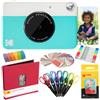 KODAK Printomatic Fotocamera istantanea (Blu) Pacchetto Artistico + Carta Fotografica Zink (20 Fogli) e Altro