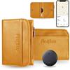 Find&co Portafoglio Uomo in Pelle con Localizzatore Android Incluso (Find My Device), Portacarte RFID Antifurto con Tasca Segreta, per 8 Carte, Design Elegante e Classico