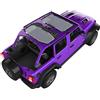 Alien Sunshade Jeep Wrangler JLU Gray (2018-2023) - Front & Rear Mesh Sun Shade for Jeep JL Unlimited - Blocks UV, Wind, Noise - Bikini JLkini Top Cover for Sport, Sport S, Sahara, Rubicon (Black)