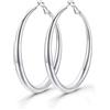 GOLDCHIC JEWELRY Orecchini a Cerchio Oversize 40/60/80MM Orecchini Futuristici Minimalismo Urbano Orecchini Argento Estetica Tricolore Orecchini Leggero