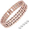 JEROOT Bracciale Magnetico Terapeutico ad Alta Potenza, Braccialetto Magnetico da Donna in Acciaio Inossidabile, Regolabile con strumento di rimozione