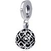 CRISNATA Ciondolo Palla Armonia Cuore Cavo Charm, Adatto Braccialetto Pandora San Valentino, 925 Argento Sterling Natale Ornamento Palla Pendenti Perline, Regali per Compleann/Festa della Mamma/Figlia