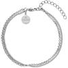 Purelei Timeless Bracciale - Doppia fila con diversi stili di catena, impermeabile e regolabile, in acciaio inox, placcato oro 14 K, placcato oro rosa 18 carati o argento