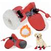 SSIMIDAPT 4 Pezzi Stivali per Cani, Stivali per Cani Paw Protector, Calzini Antiscivolo per Cani con Striscia Riflettente, Scarpe Cane Neve Regolabili, per Cani Piccoli Medi Grandi