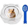 JRSHIRLEYLTD 1 Pezzi Vasca bagno piccoli animali con Pala Sabbia,Vasca da bagno per criceti in acrilico,Toilette Trasparent,Criceto Sabbia Bagno,Vasca bagno per criceti, porcellini