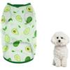 LuckyOpt Maglietta per animali domestici, traspirante, con graziosa stampa floreale, abbigliamento per cani per fotografia, viaggio al mare, gite, interni ed esterni (verde, M)