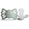 FRIGG Lucky Confezione da 2 ciucci | Ciuccio in silicone | Senza BPA | Prodotto in Danimarca | Ciuccio simmetrico | Sage/Silver Gray (Taglia 2 (6-18 Mesi))