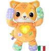 VTech Minù, Gattino Cucù, Gatto Peluche Interattivo con più di 35 Canzoni, Melodie, Frasi e Suoni, Modalità Musica e Natura, Diversi Materiali, Lingua Italiana, Batterie Incluse, 10-36 Mesi