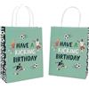 Folat 27573 Calcio Blu Verde Sacchetti Regalo - Fantastic Football - 20 x 27 cm - 6 pezzi - Decorazione da calcio per compleanno per bambini maschi e femmine