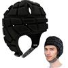 TUKEVA caschetto da calcio Casco Da Portiere Equipaggiamento Protettivo Caschetto Da Calcio Regolabile Anticollisione Spugna Eva Fori progettati per calcio, sport, copricapo, hockey, skateboard (Nero)