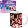 KPop Demon Hunters Ufficiale Huntrix Tazza Simpatica 315ml, Tazze Ceramica Tè e Caffè, Adatto al Microonde e Alla Lavastoviglie, Regali per Lei (Bianco Honmoon)