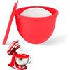GADITIEK Inserto in Silicone per Ciotola Kitchenaid, Rivestimenti in Silicone per Robot da Cucina Kitchen Aid Mixer TILT-HEAD 4.8L, Ciotole da Mescolare con Coperchi Accessori e Ricambi per KitchenAid (Rosso)